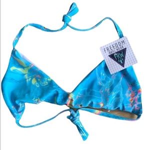 EDC🔥Freedom Rave Wear Electric Blue Bikini Top